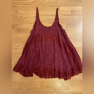 Altar’d State Maroon Lace Dress/Top